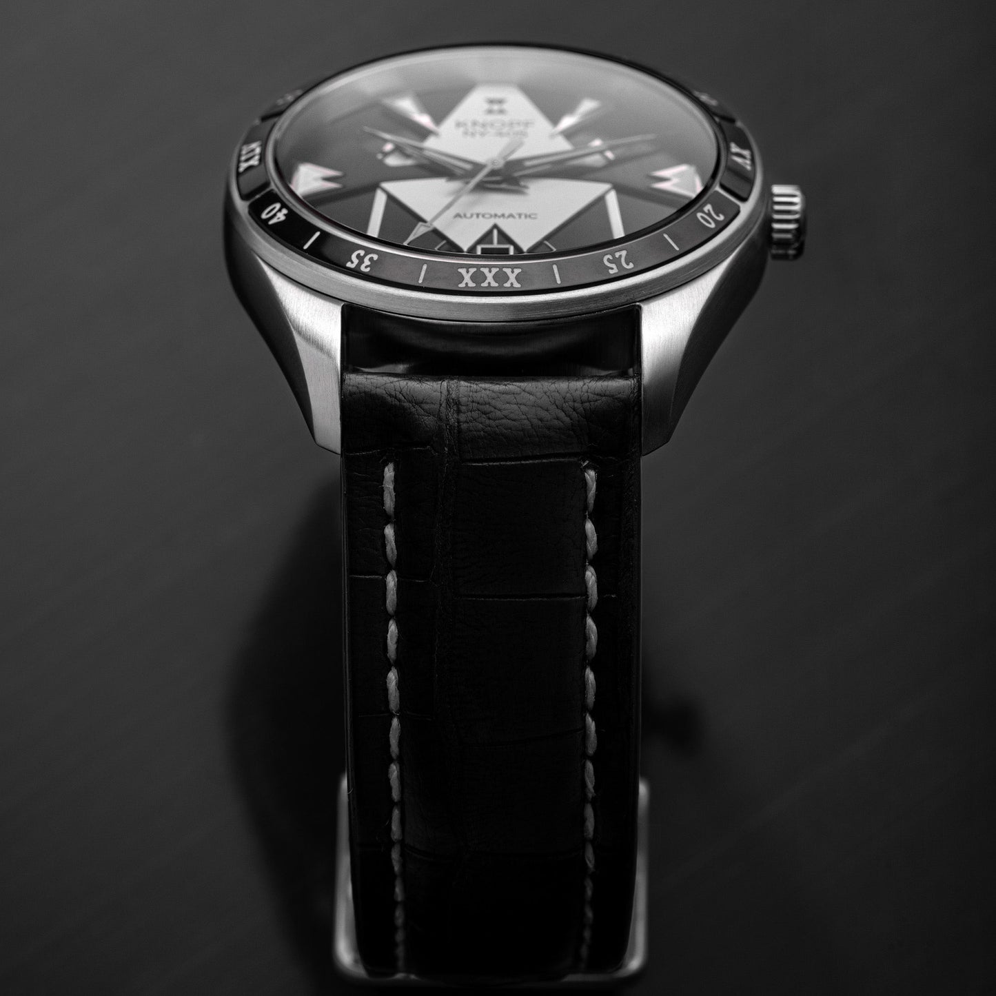 KNOPF BLACK ALLIGATOR STRAP