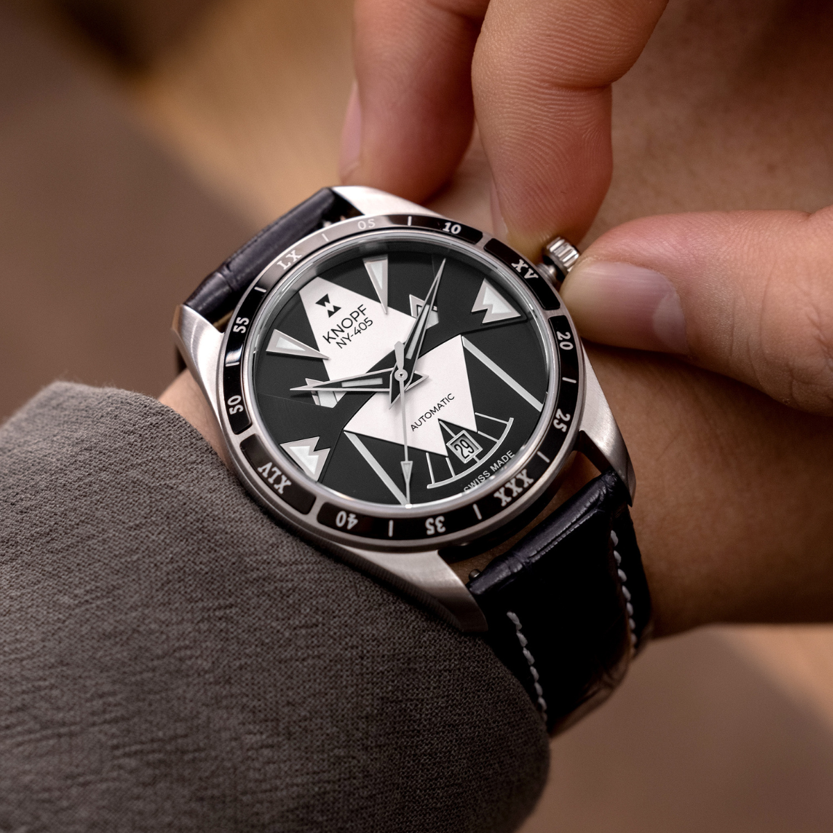 KNOPF NY-405 BLACK LEATHER